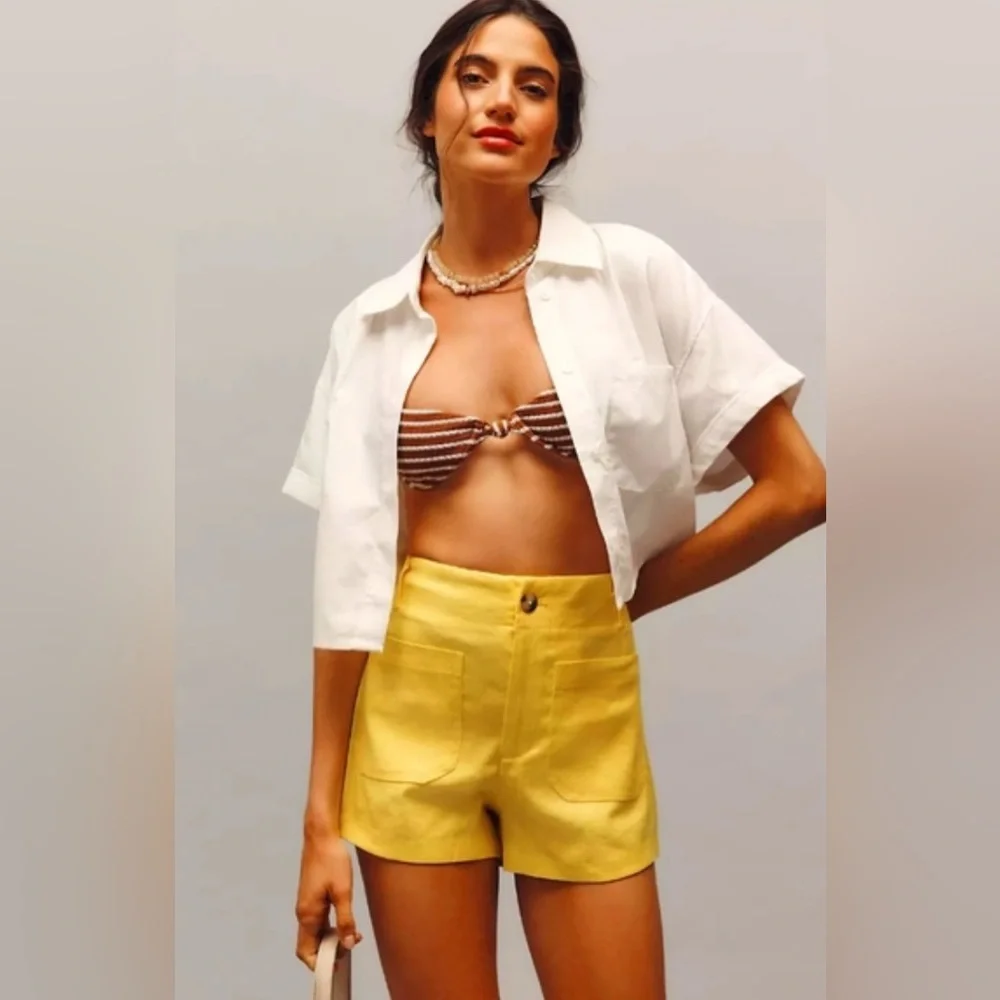 Anthropologie The Colette Linen Blend Shorts by Maeve_5